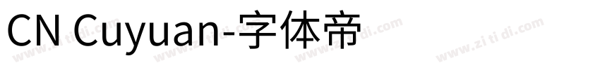 CN Cuyuan字体转换